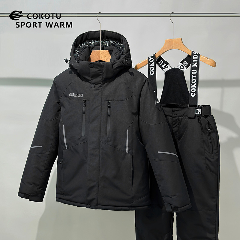 Waterproof Windproof Thick Warm Ski Jacket for Men's Kids